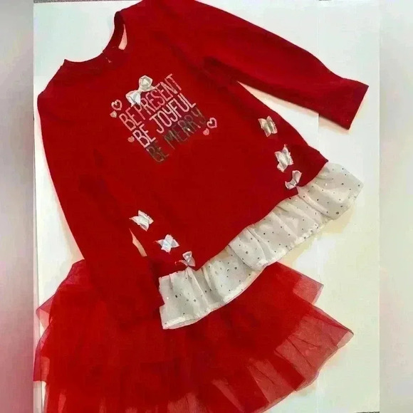 Little lass Other - LITTLE LASS FESTIVE RED KIDS MATCHING SET SIZE 8